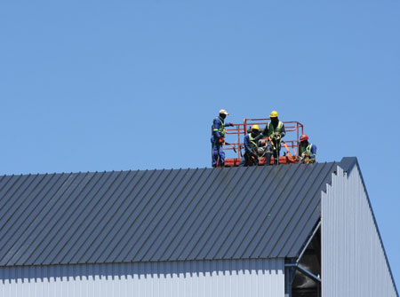 Cape Roof - Cherry Picker Installation